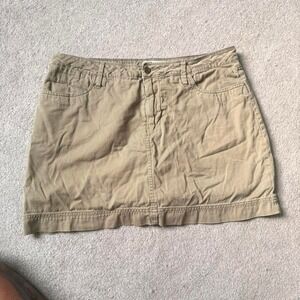 Vintage Faded Glory Khaki Skort Size 12 Ladies 90s Y2K Preppy